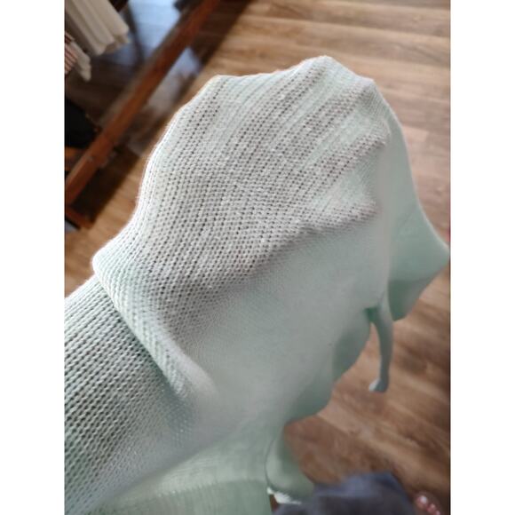 Eileen Fisher Cotton Linen Blend Mint Green Lightweight Sweater Medium - Picture 9 of 10